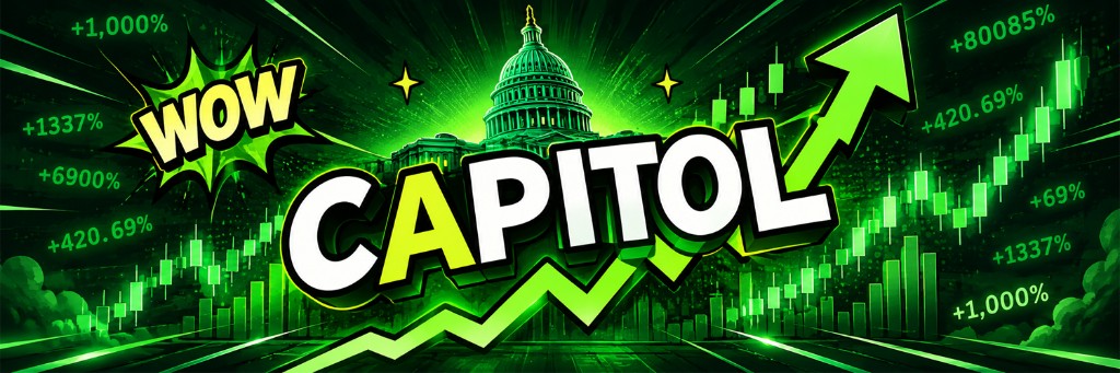 Wide Capitol Markets banner with the glowing dome, CAPITOL lettering, and a rising chart